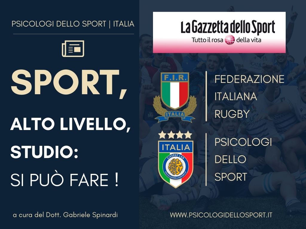 FEDERAZIONE ITALIANA RUGBY, psicologi dello sport, doppia carriera, ,