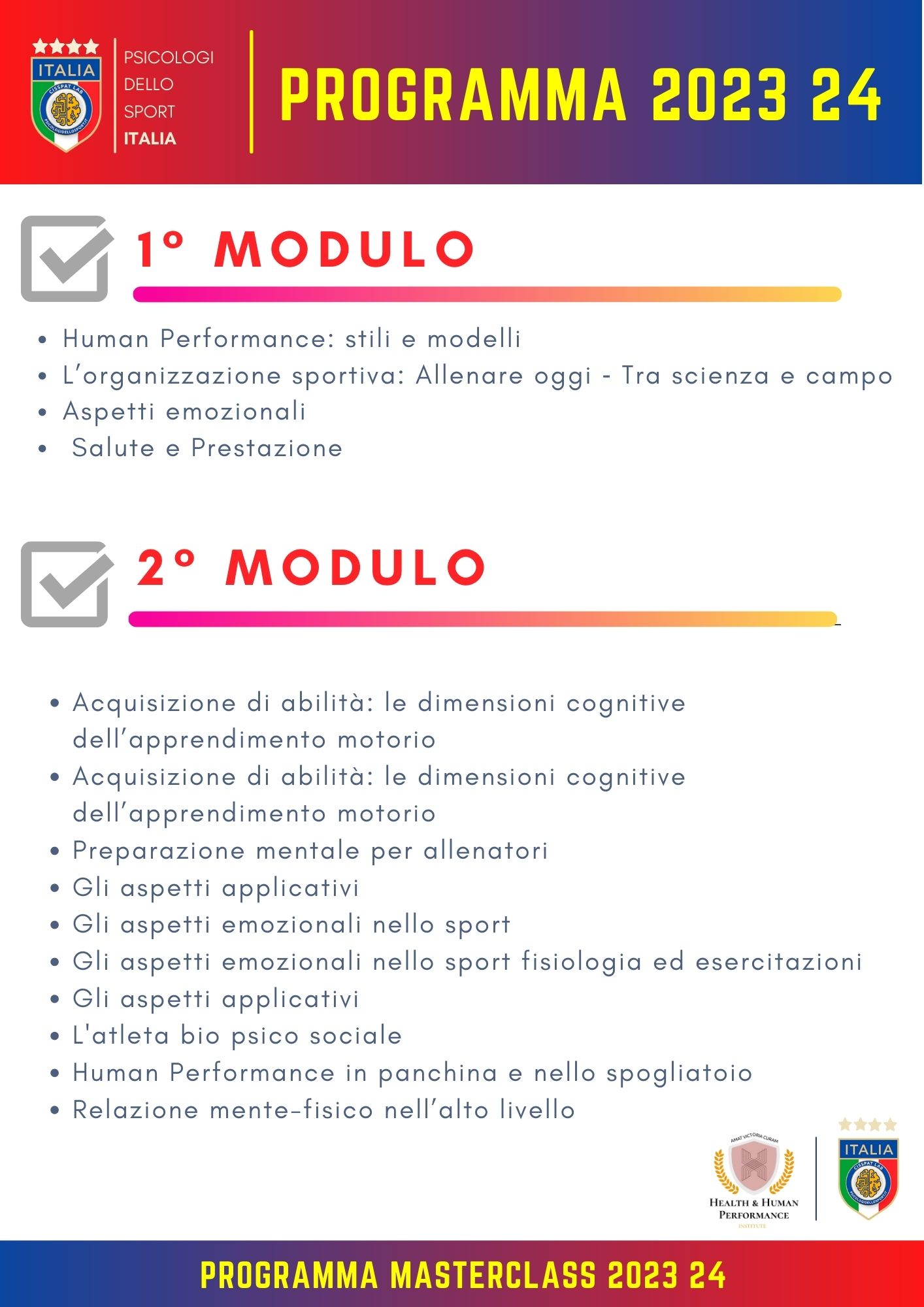 date Programma di Masterclass 23 psicologi dello sport e dell esercizio fisico sport psico psicologia dello (2)